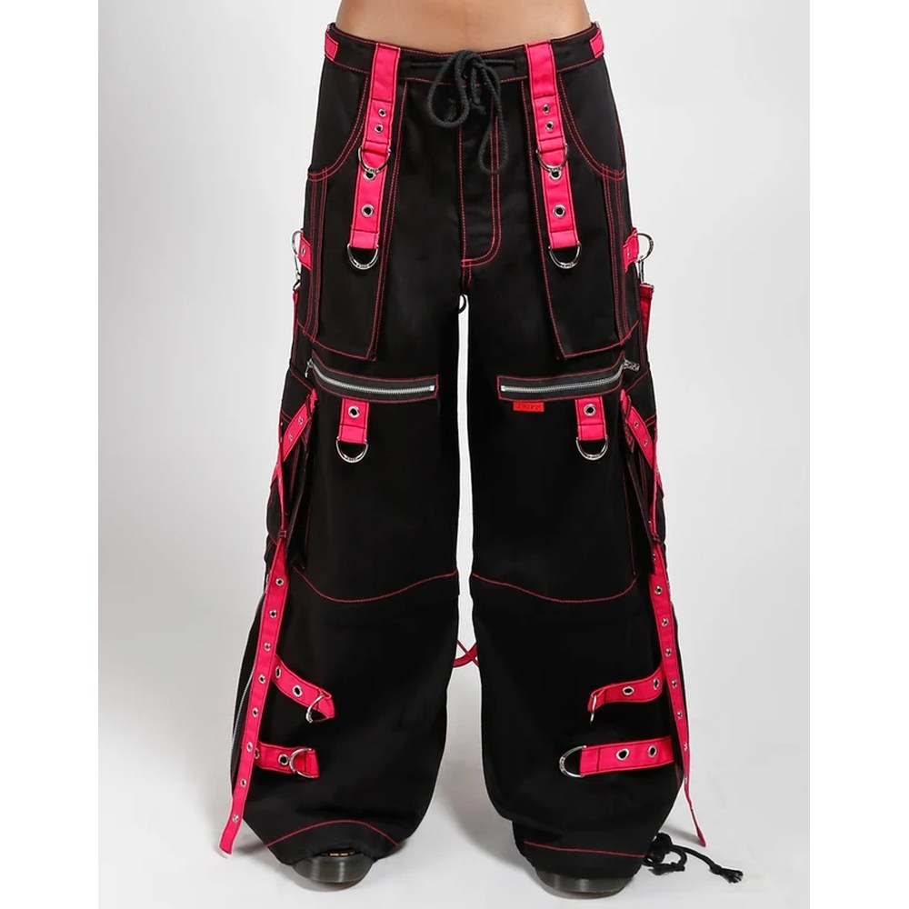 Tripp NYC - XStrap Weite Hose - Schwarz/Rosa